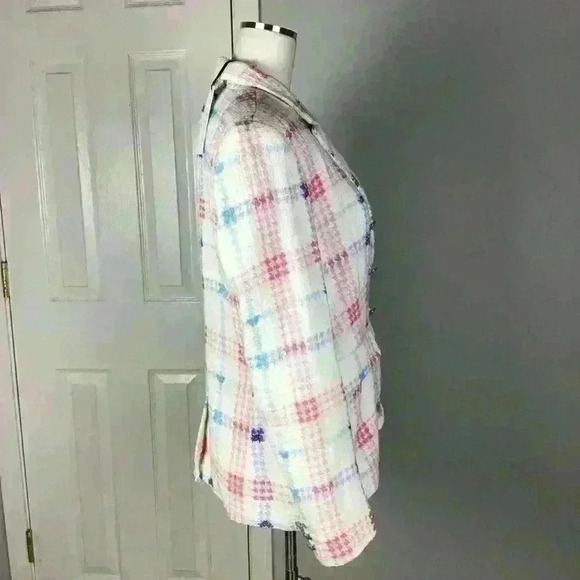 ⚡️MAISON D'AMELIE PARIS women blazer SILVER buttons Size Large NWT Retail $189 - Picture 3 of 4